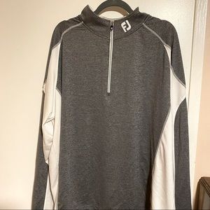 FootJoy mens long sleeve golf shirt half zip, XXL